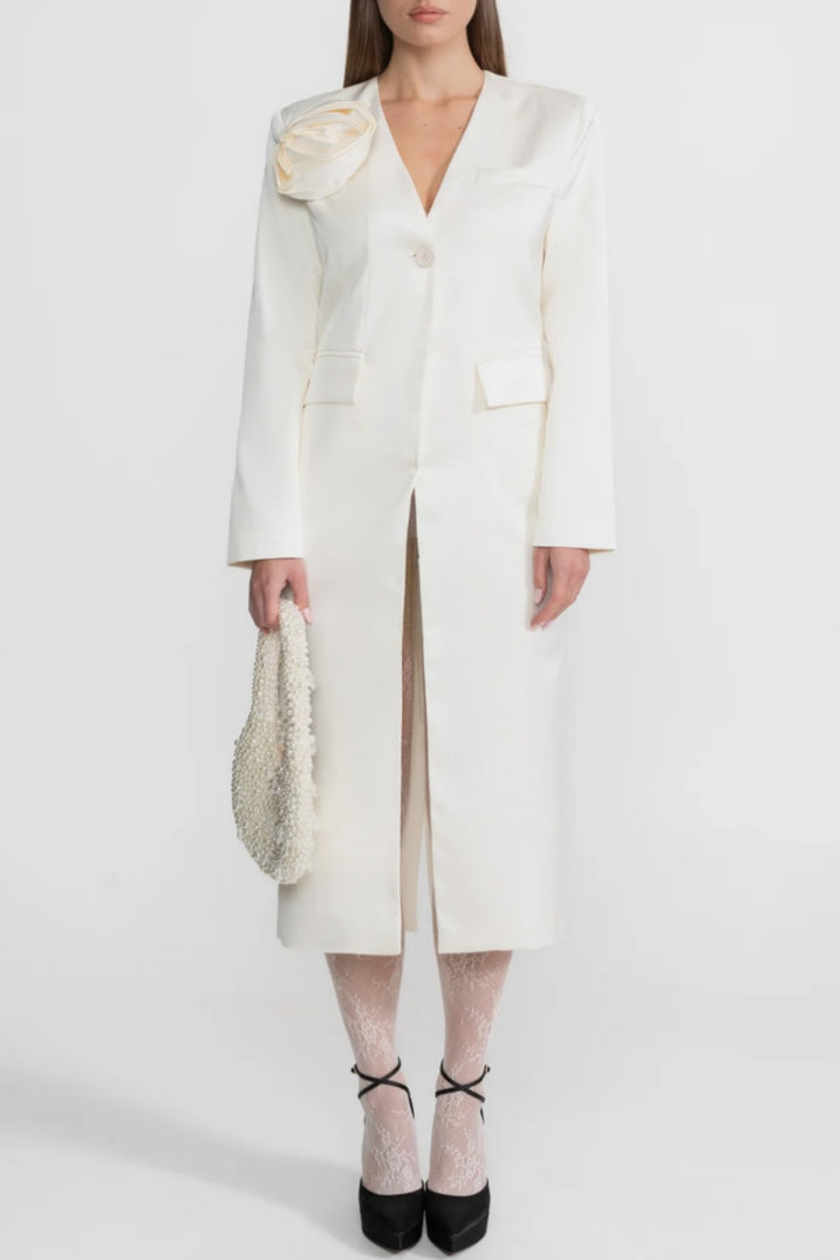 Kolea  Floral Appliqué Coat