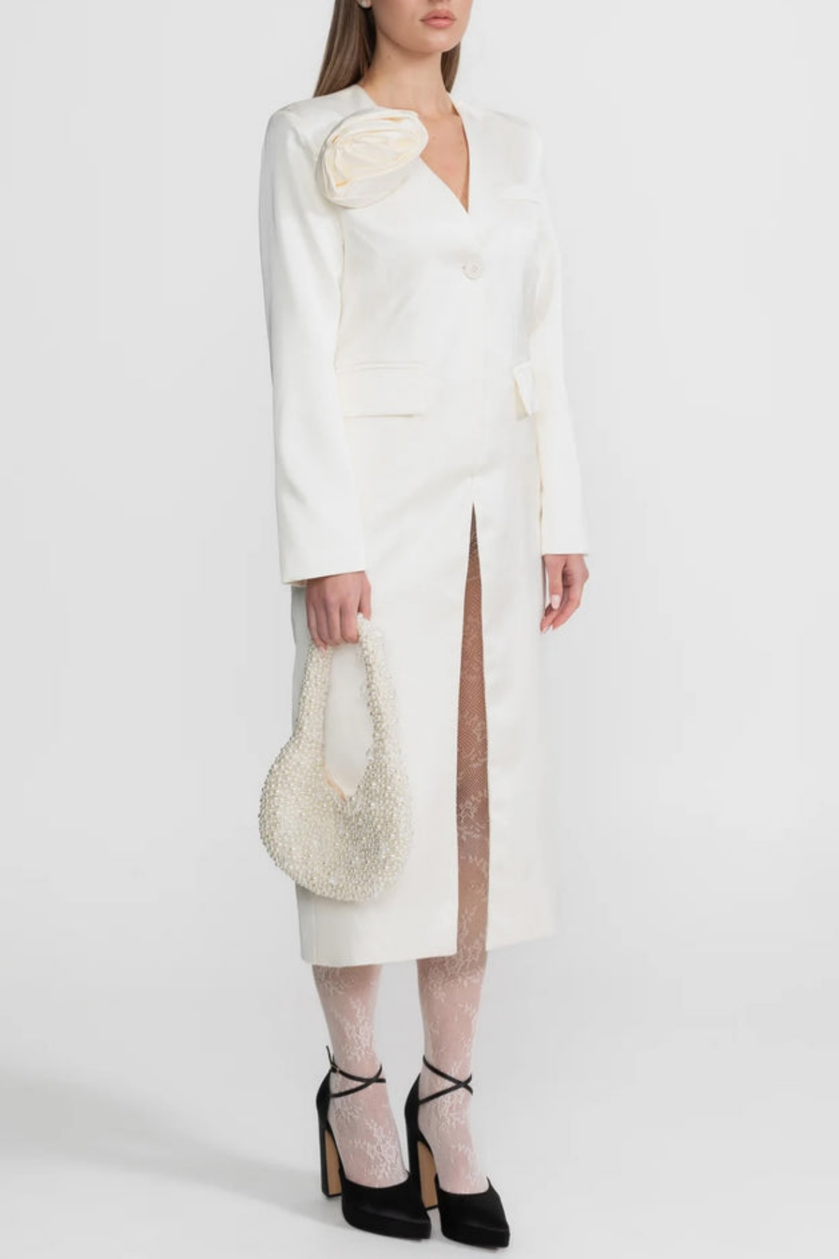 Kolea  Floral Appliqué Coat