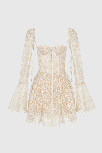 Koprae Lace Jacquard Mini Dress