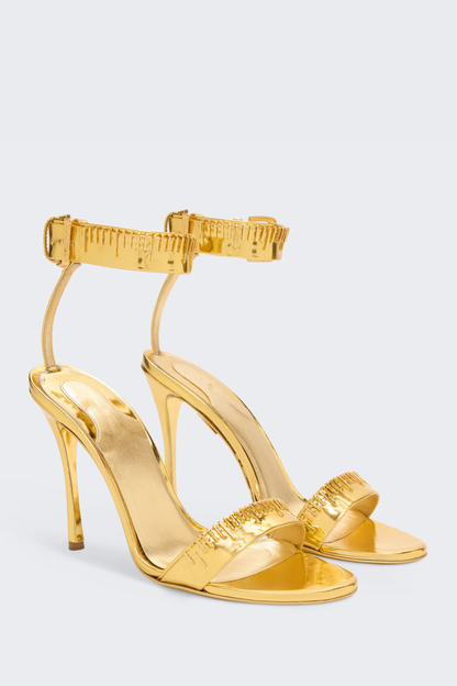Kormla  Measuring Tape Sandals - Gold