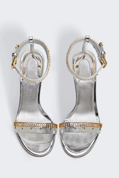 Kormla  Measuring Tape Sandals - Silver