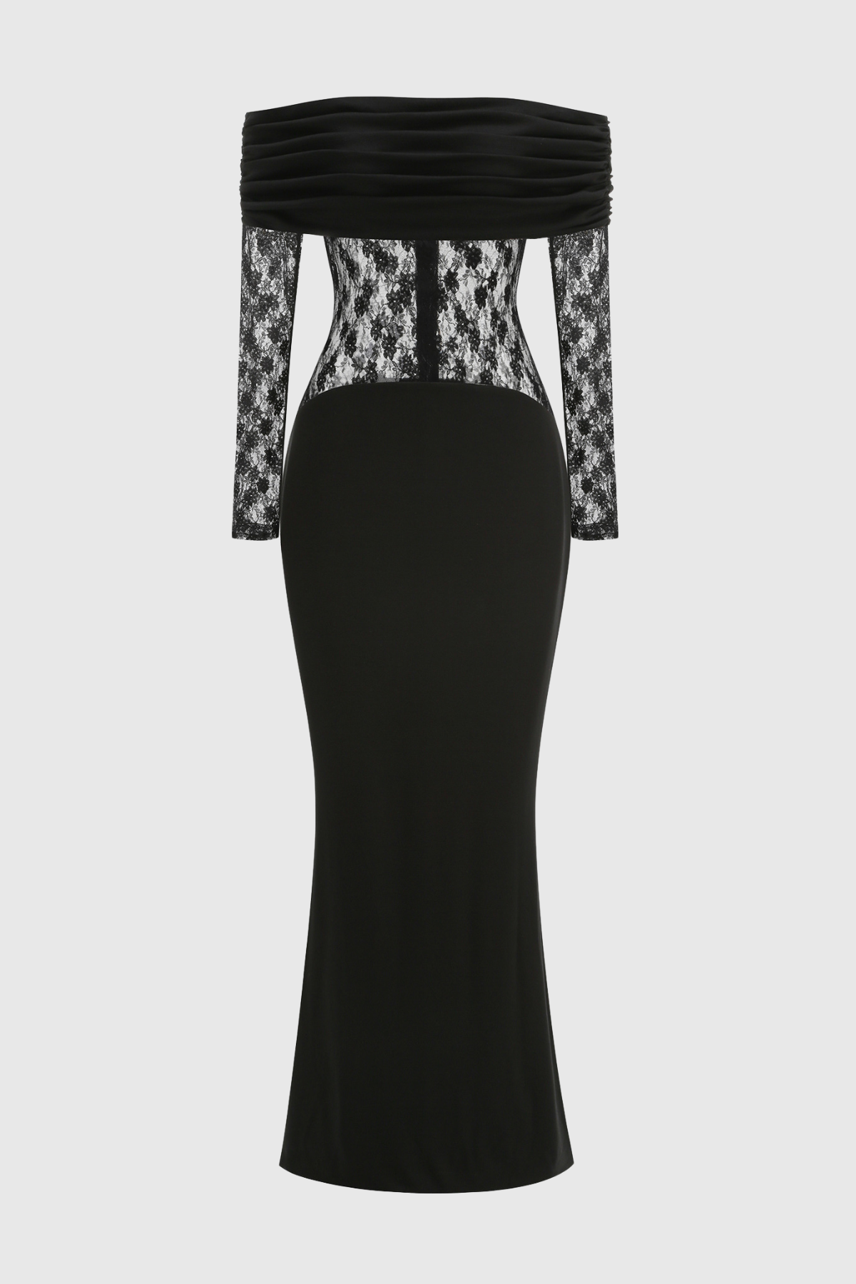 Kpucine Off Shoulder Floral Lace Maxi Dress