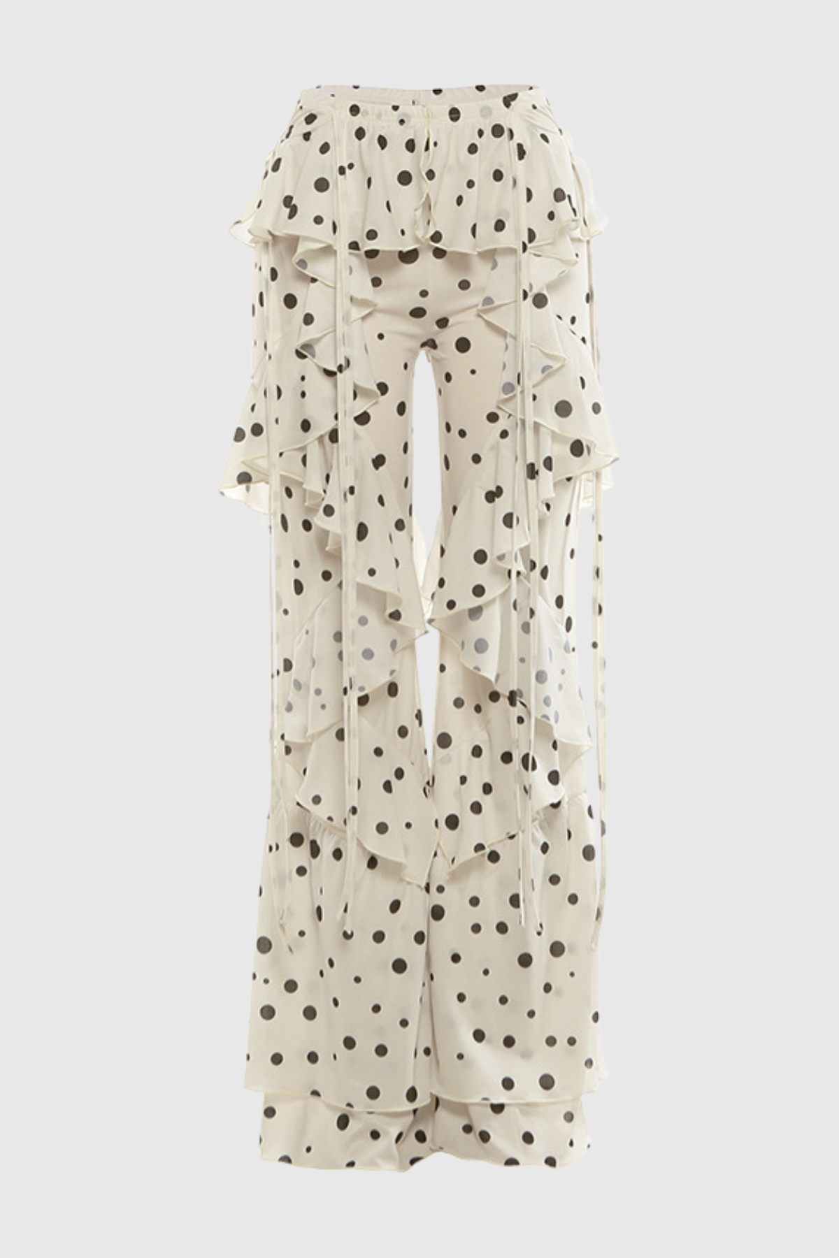 Krimso Polka Dot Ruffle Pants