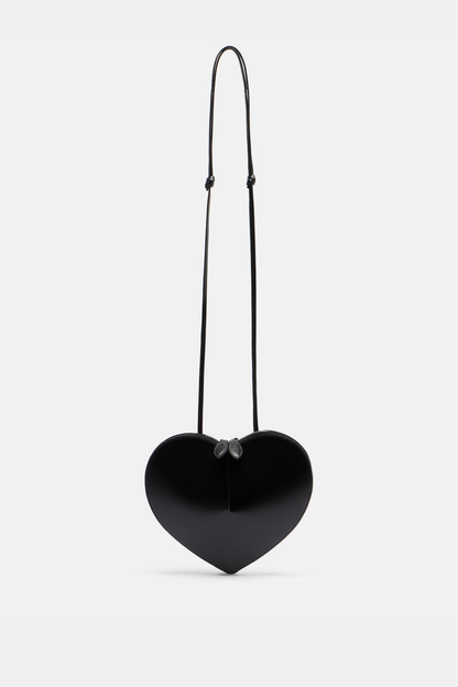 Kyaia Heart Leather Shoulder Bag - Black