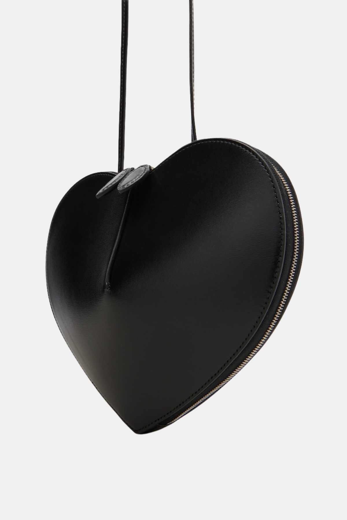 Kyaia Heart Leather Shoulder Bag - Black