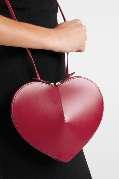 Kyaia Heart Leather Shoulder Bag - Red