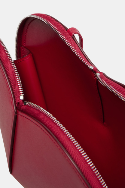 Kyaia Heart Leather Shoulder Bag - Red