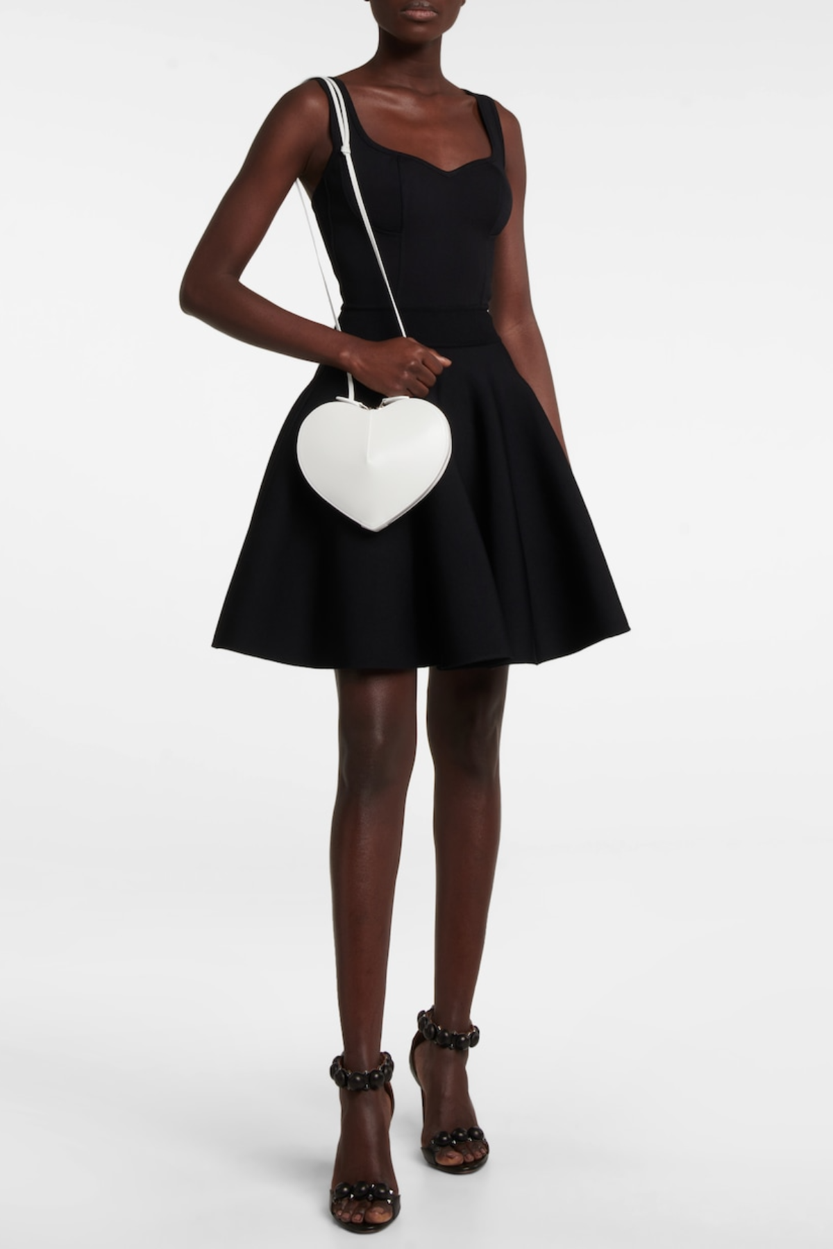 Kyaia Heart Leather Shoulder Bag - White