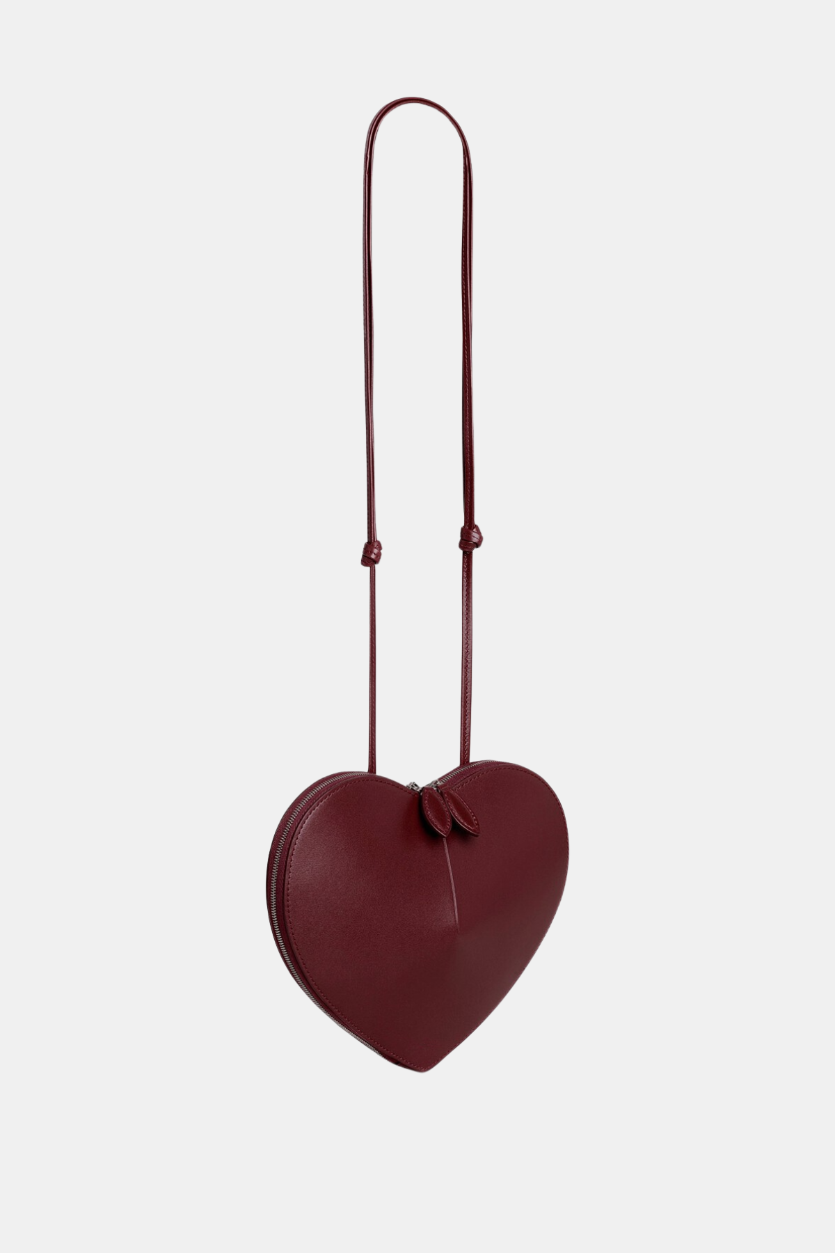 Kyaia Heart Leather Shoulder Bag - Wine