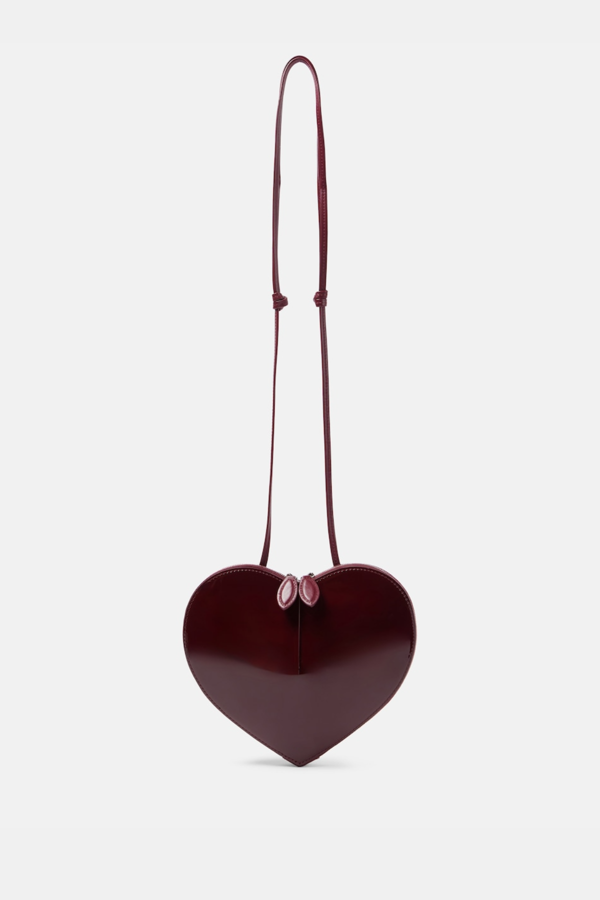 Kyaia Heart Patent Leather Shoulder Bag - Wine