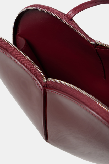 Kyaia Heart Patent Leather Shoulder Bag - Wine