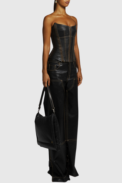 Kylo Leather Corset - Black