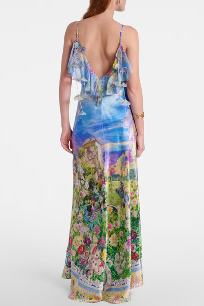 Kyoko Printed Silk Maxi Dress