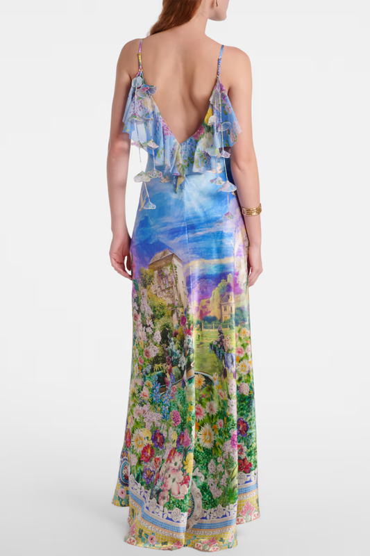 Kyoko Printed Silk Maxi Dress