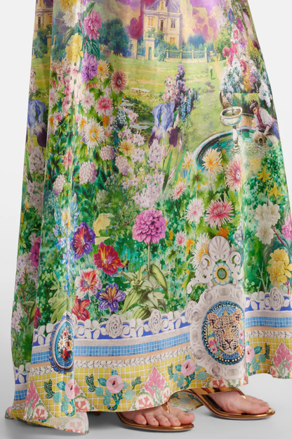 Kyoko Printed Silk Maxi Dress