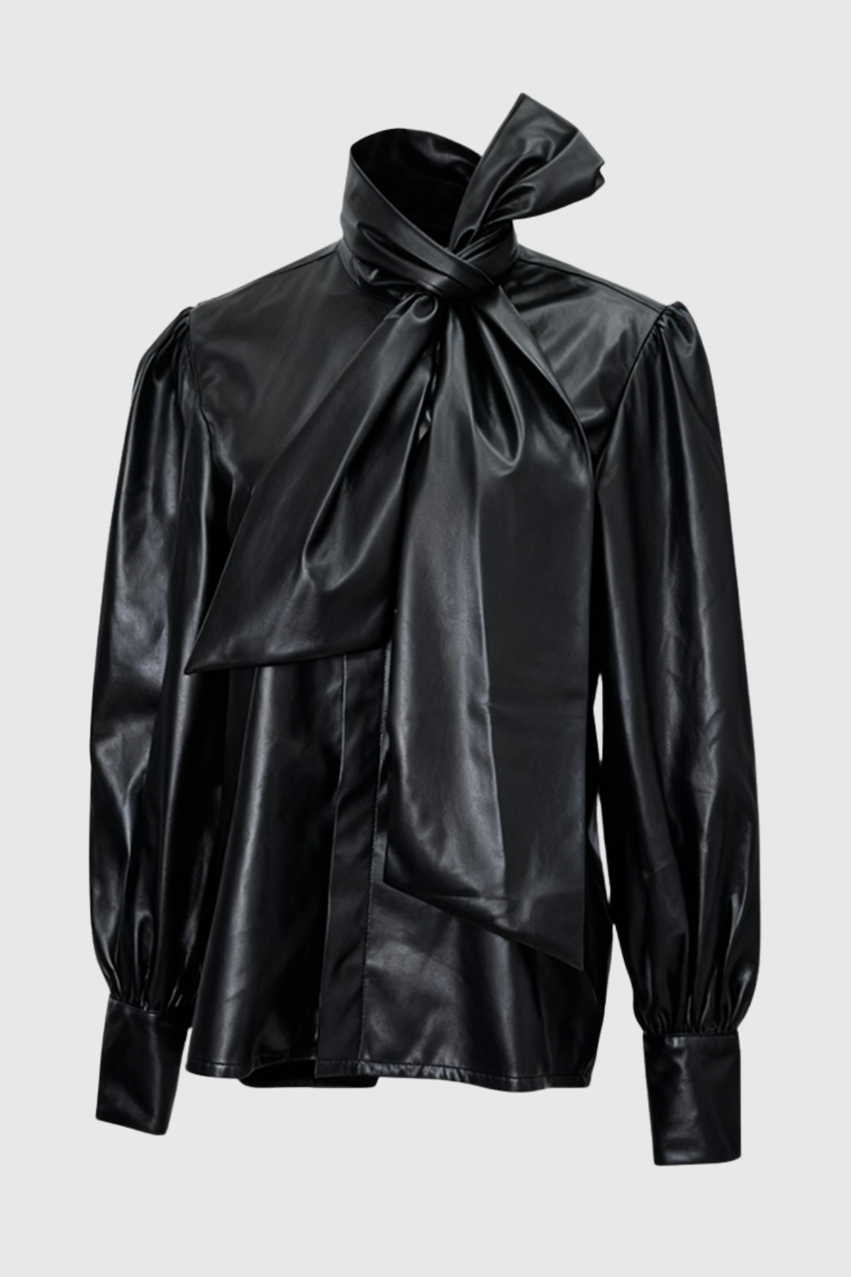 Lagina Leather Bow Blouse