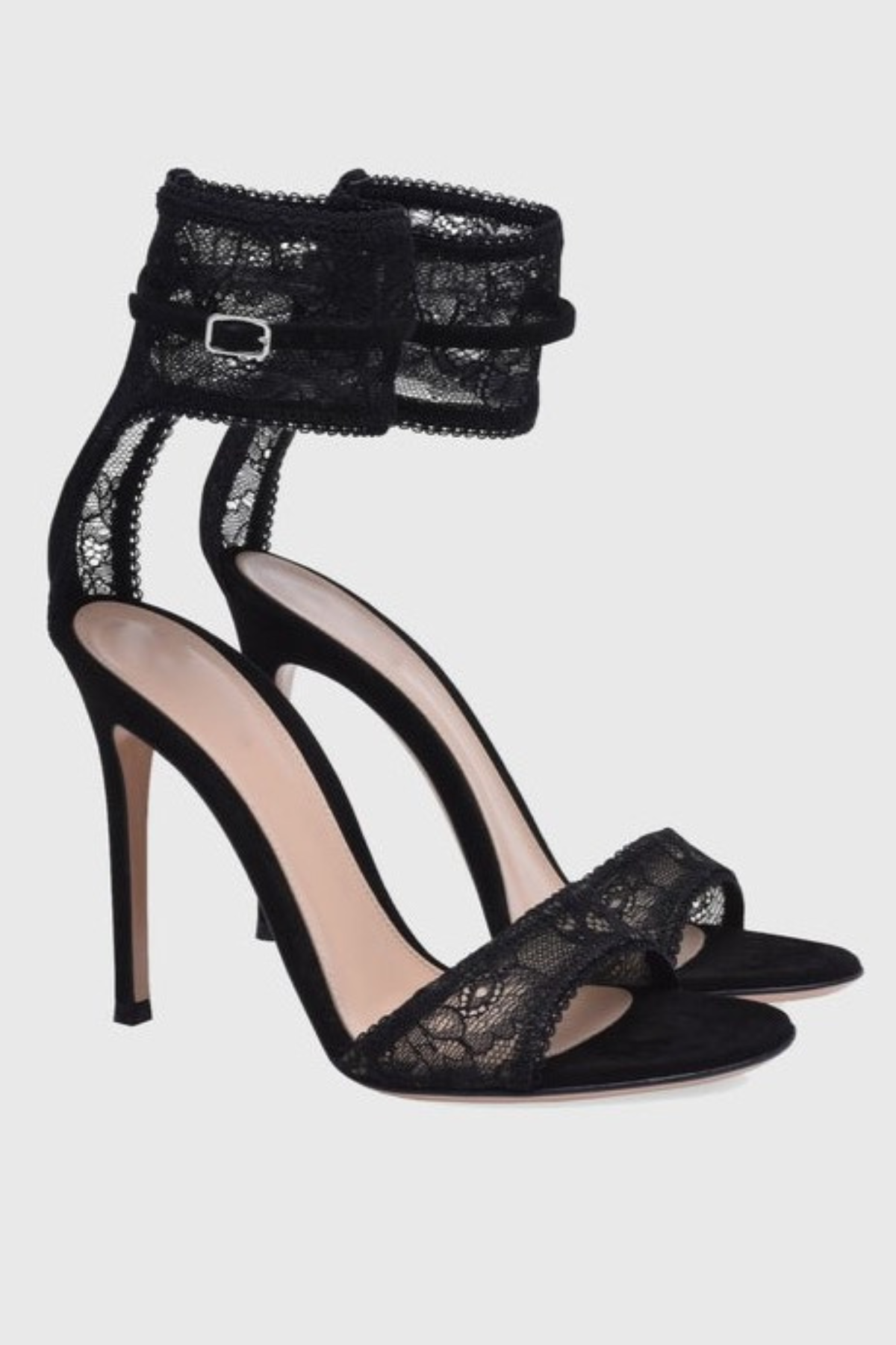 Lagoma Lace Strap Sandals - Black