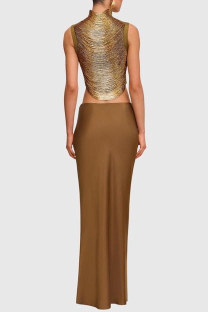 Laikla Fringe Sleeveless Top - Gold