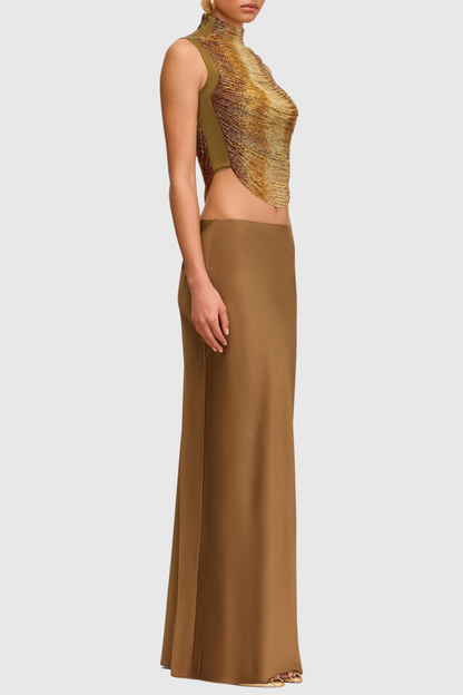 Laikla Fringe Sleeveless Top - Gold