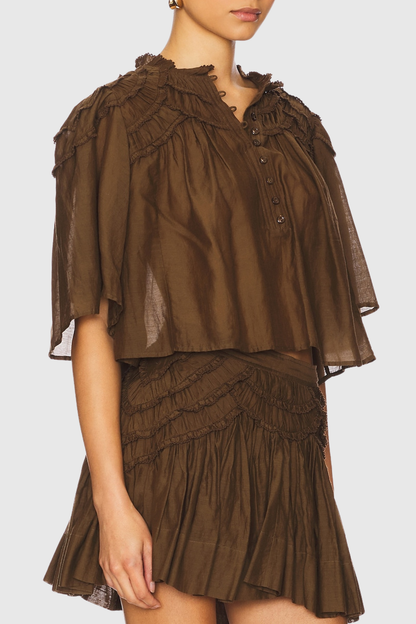 Lalage Ruffle Frilled Top