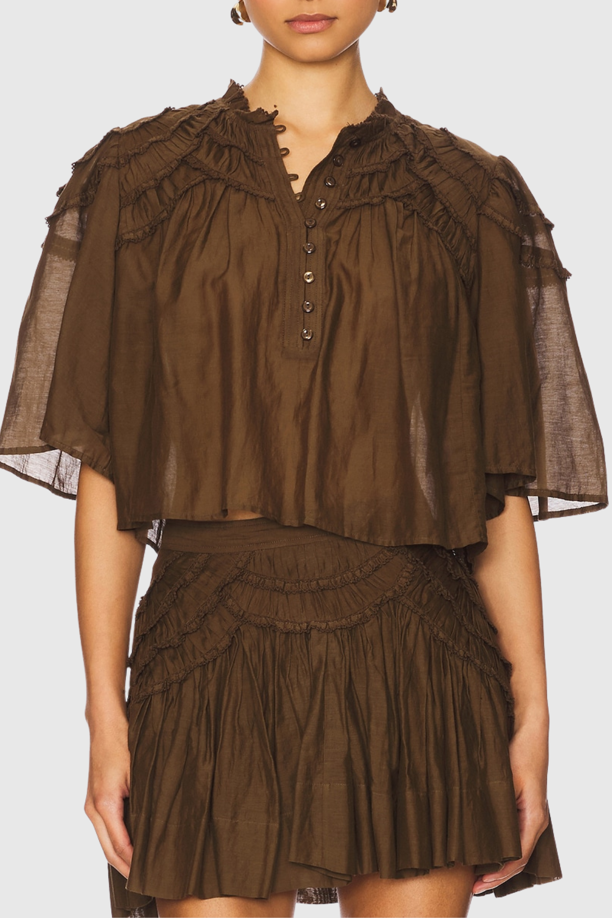 Lalage Ruffle Frilled Top
