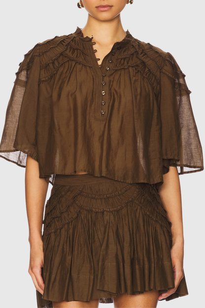 Lalage Ruffle Frilled Top
