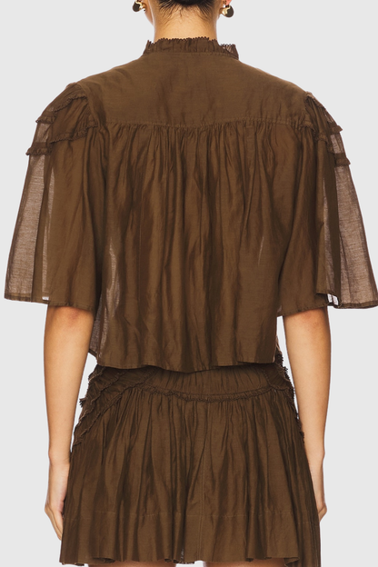 Lalage Ruffle Frilled Top