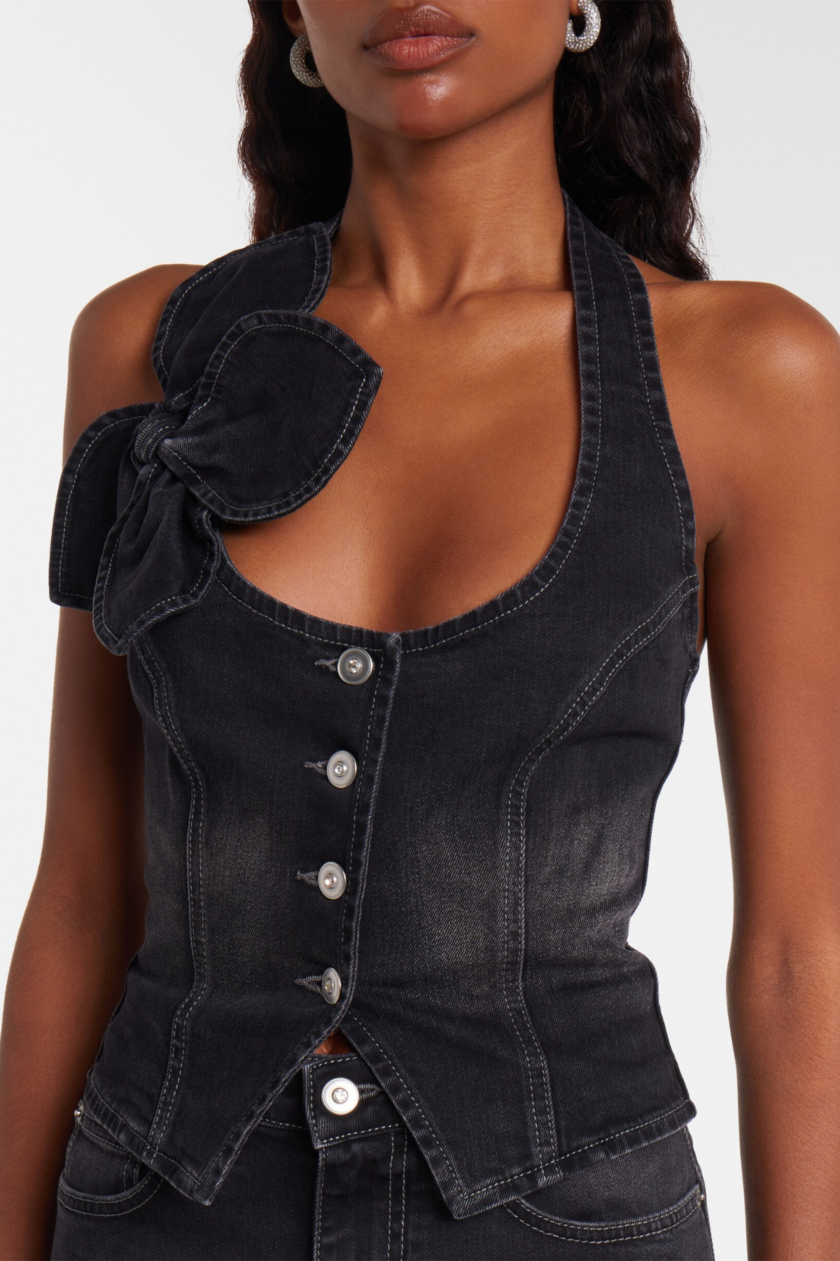 Laneya Floral Denim Top & Jeans Set