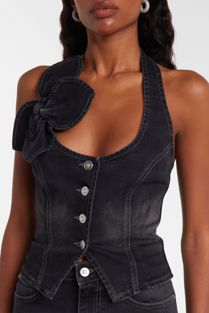 Laneya Floral Denim Top & Jeans Set