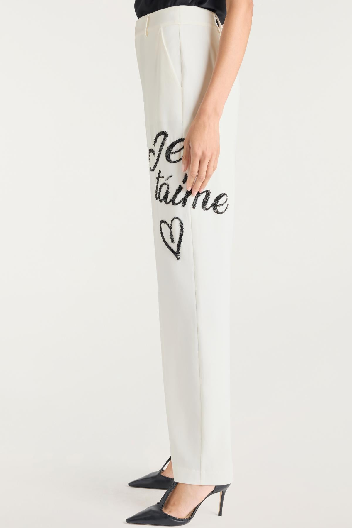 Laramie Loveletter Sequin Blazer & Pants Set - White