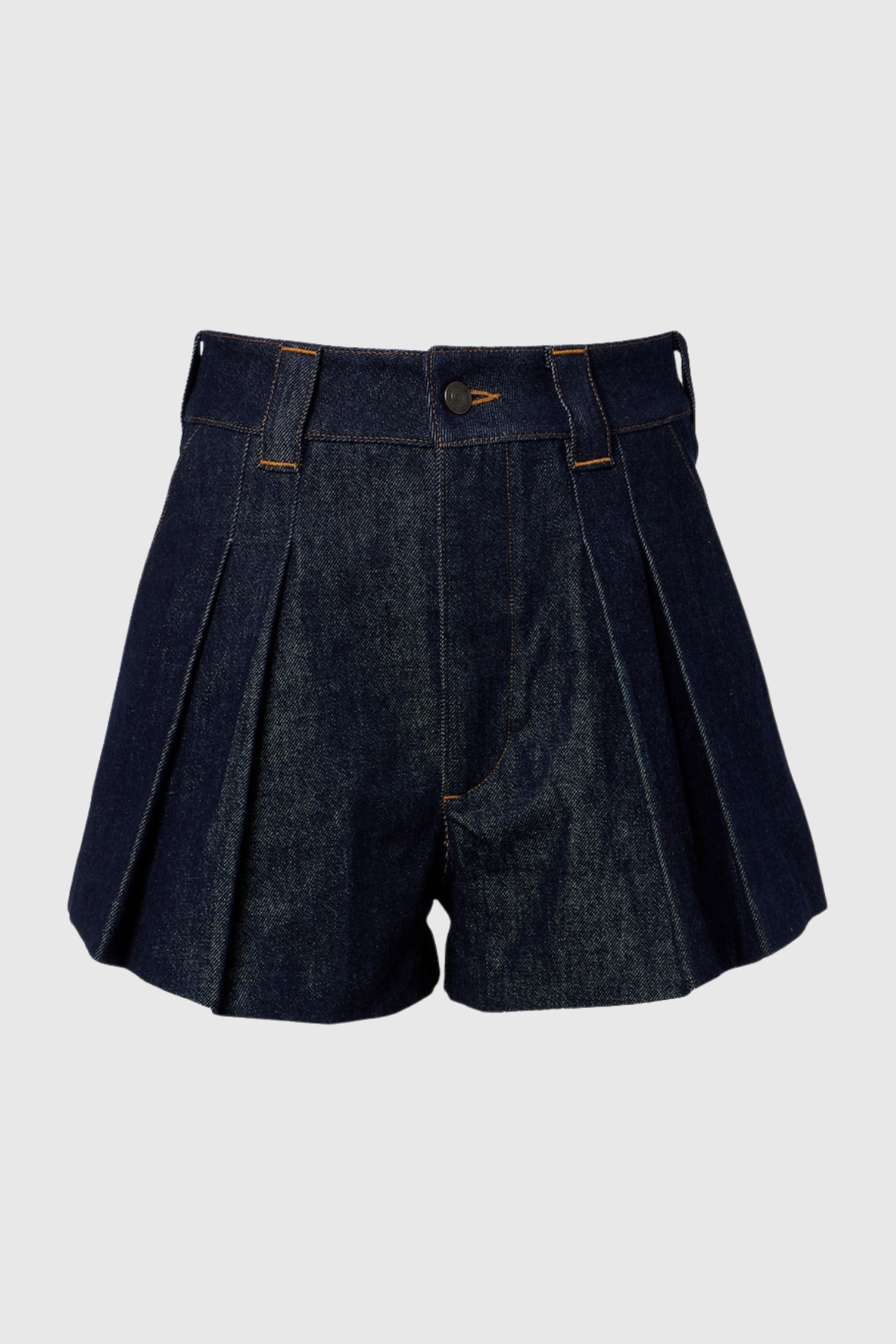 Larare Pleated Denim Shorts