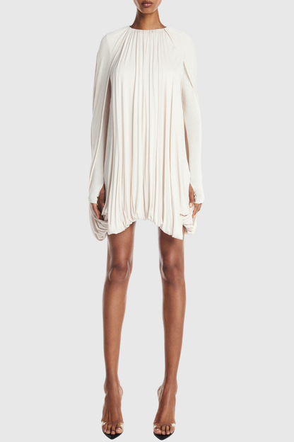 Larly Shawl Ruched Mini Dress