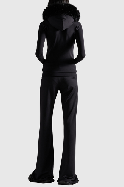 Laszlo Faux Fur Zip-up Hoddie
