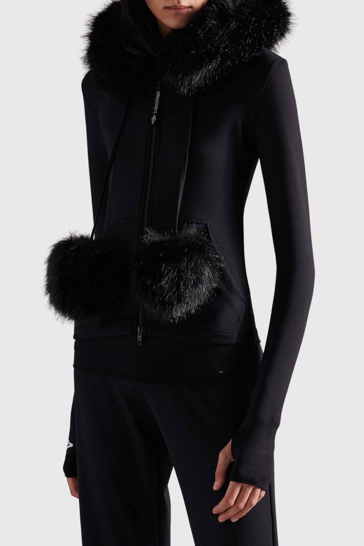 Laszlo Faux Fur Zip-up Hoddie