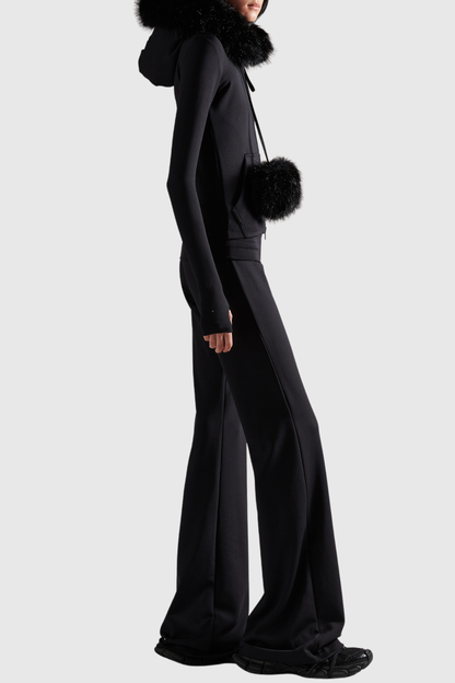Laszlo Faux Fur Zip-up Hoddie