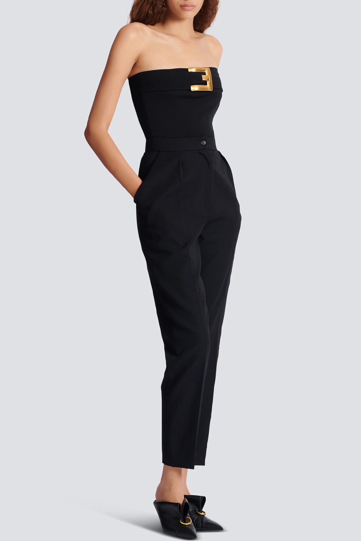 Latania Strapless Belted Bodysuit - Black