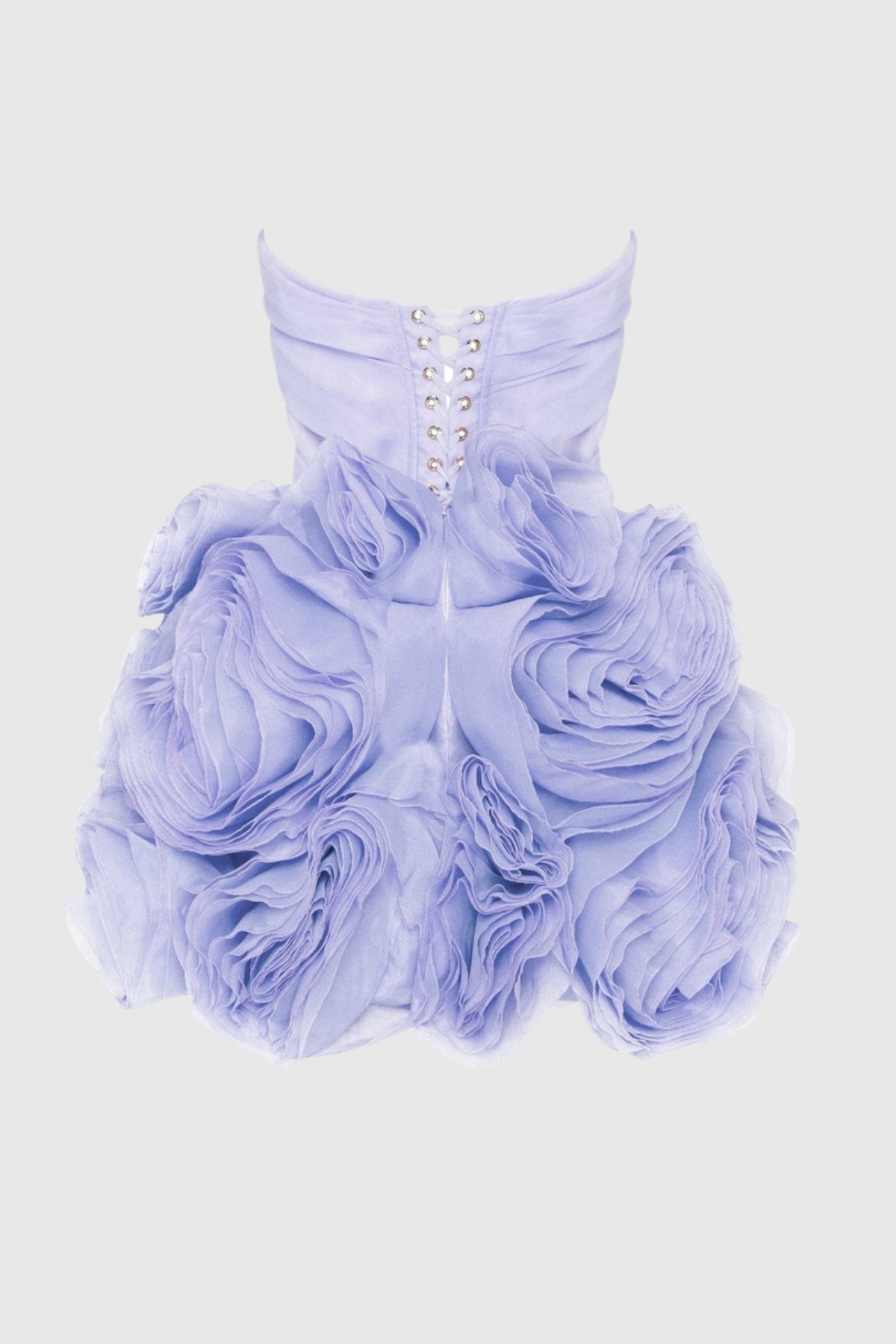 Lavan Floral Strapless Mini Dress - Purple