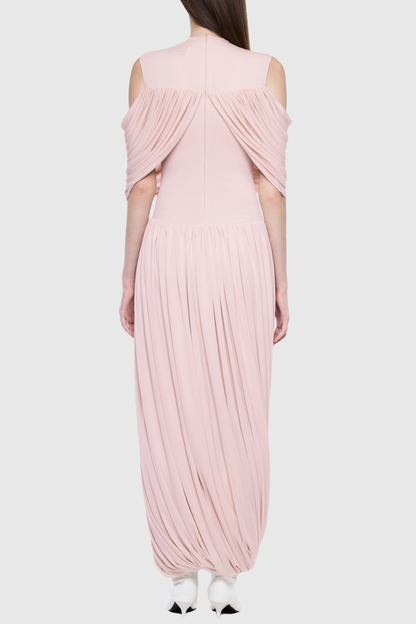 Lavivi Draped Cutout Maxi Dress - Pink