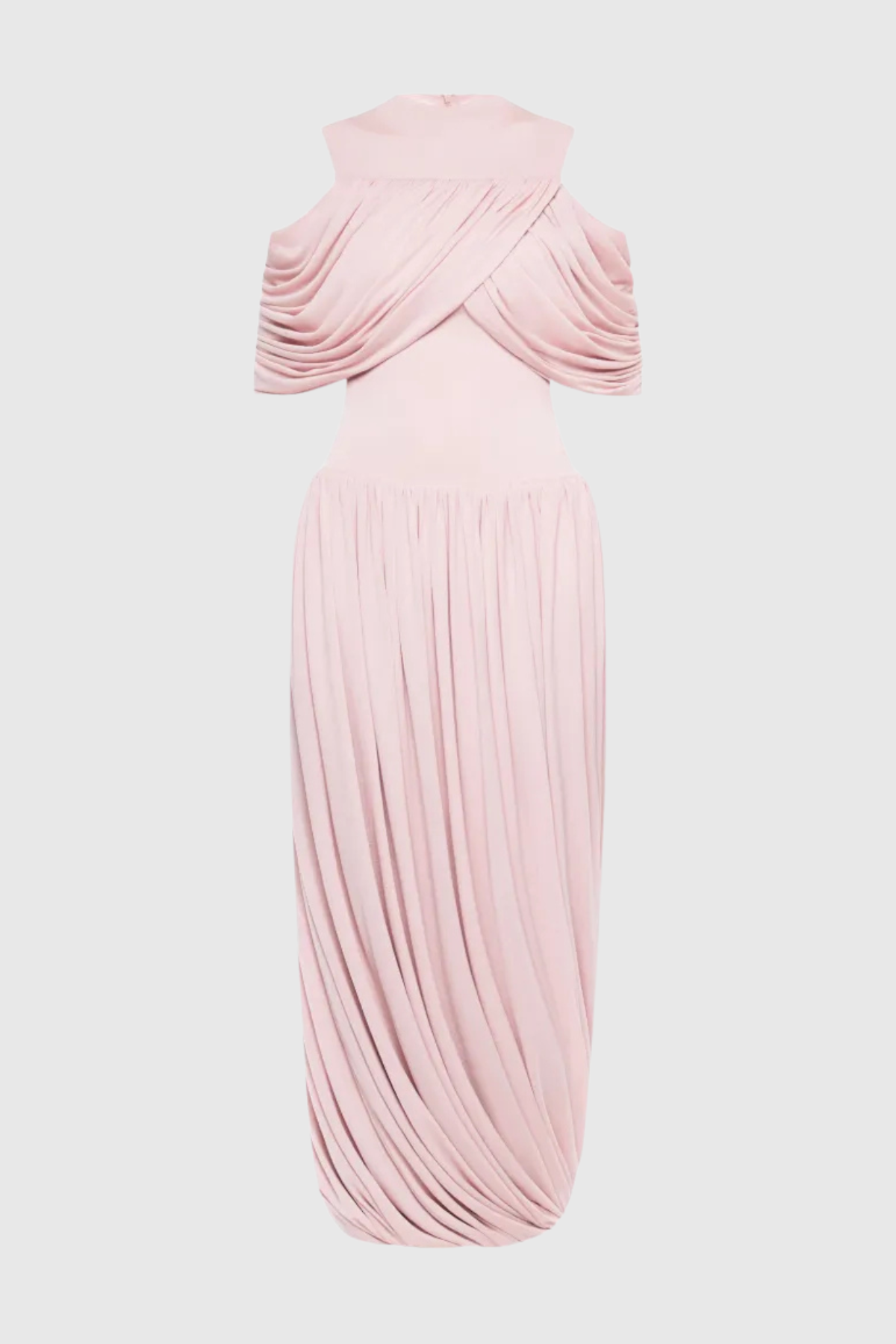 Lavivi Draped Cutout Maxi Dress - Pink