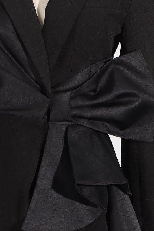 Layla Cutout Bow-embellished Blazer - Black