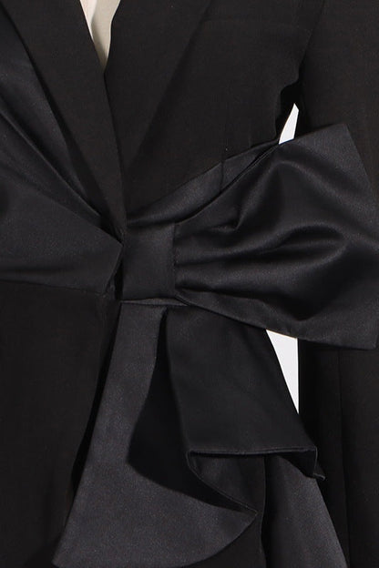 Layla Cutout Bow-embellished Blazer - Black