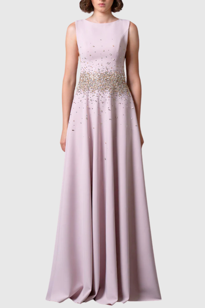 Leliaya Sequin Embellished Sleeveless Maxi Dress