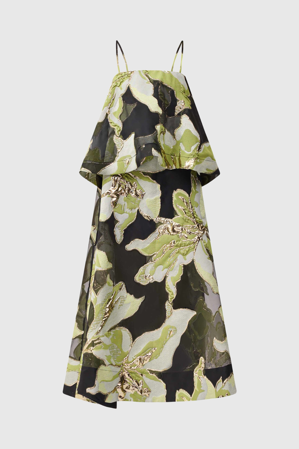 Lennox Floral Jacquard Maxi Dress - Green