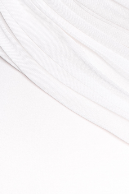 Leonel Sleeveless Cape Draped Maxi Dress - White