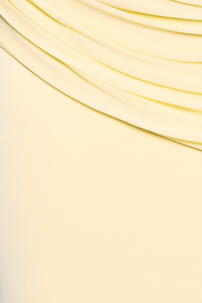 Leonel Sleeveless Cape Draped Maxi Dress - Yellow