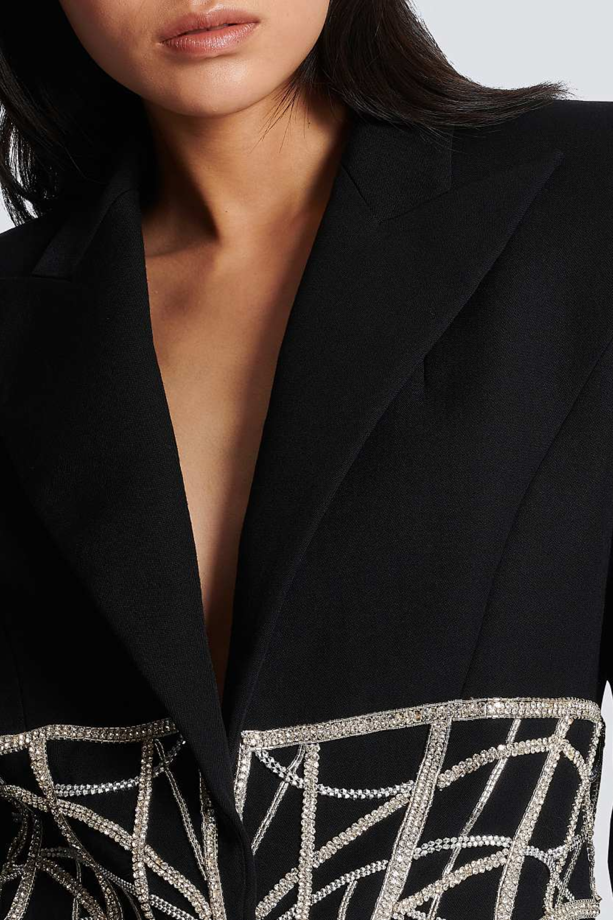 Leonia Crystal Embellished Blazer
