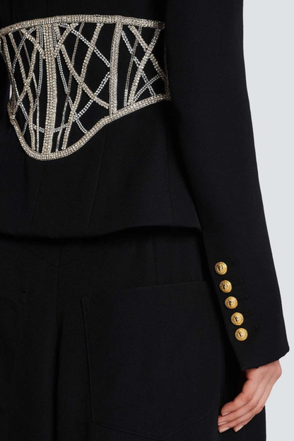 Leonia Crystal Embellished Blazer