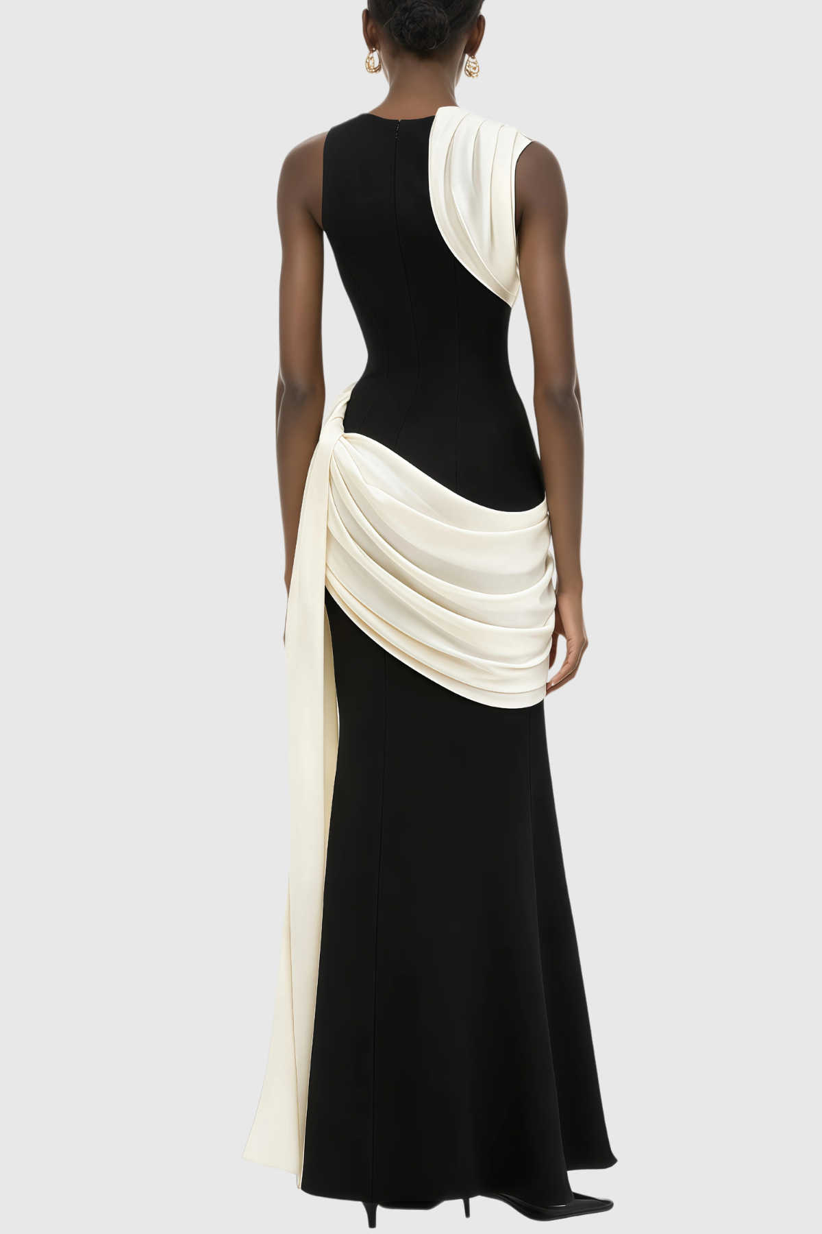 Leontine Asymmetric Ruched Maxi Dress