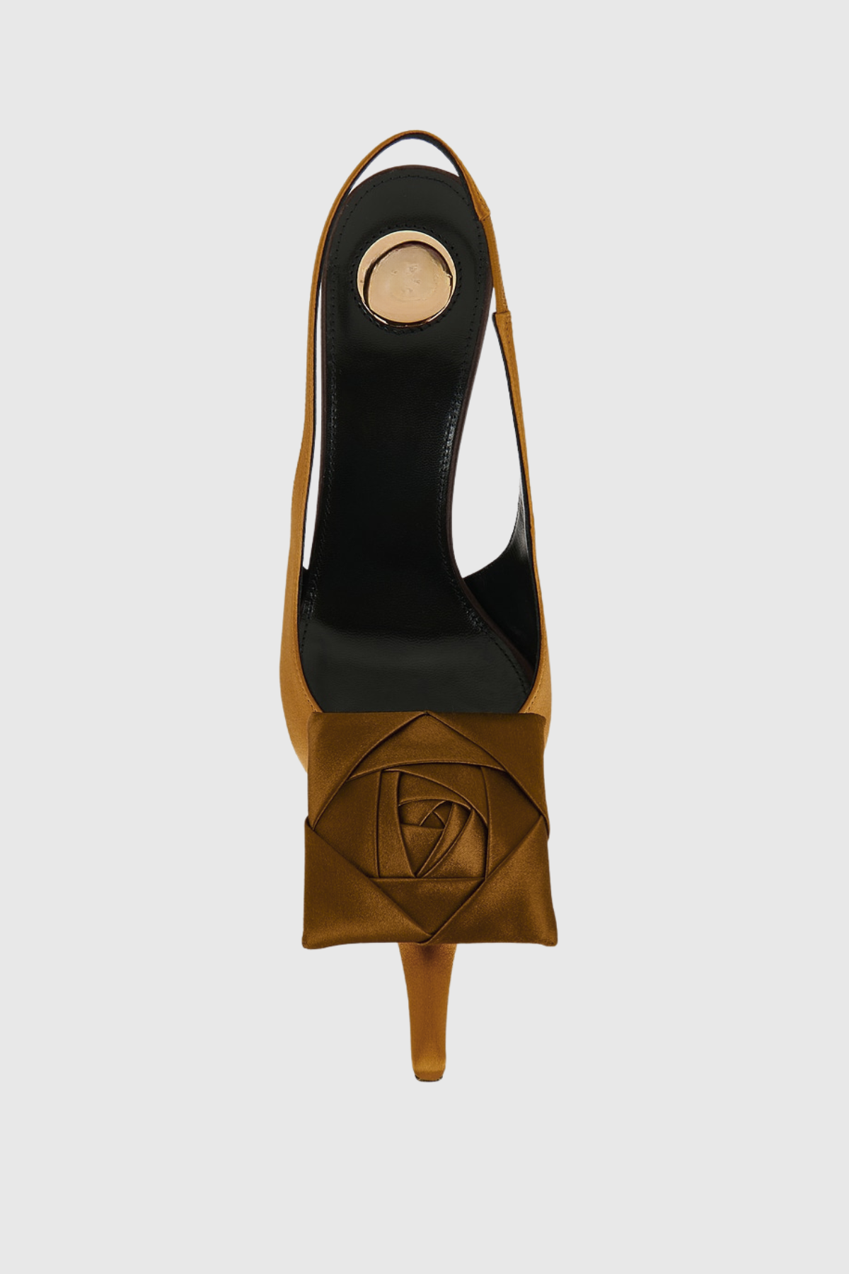Leoral Rose Satin Slingback Pumps - Brown