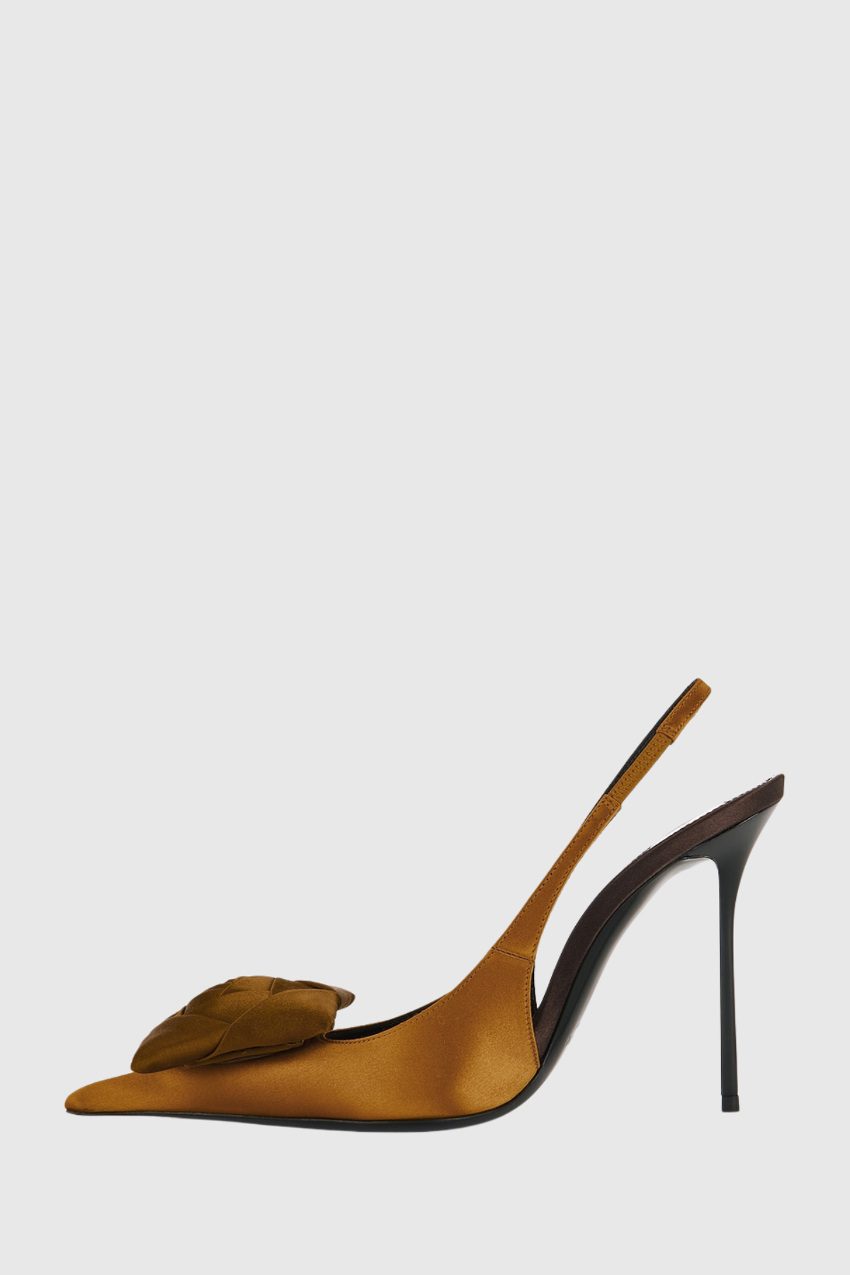 Leoral Rose Satin Slingback Pumps - Brown
